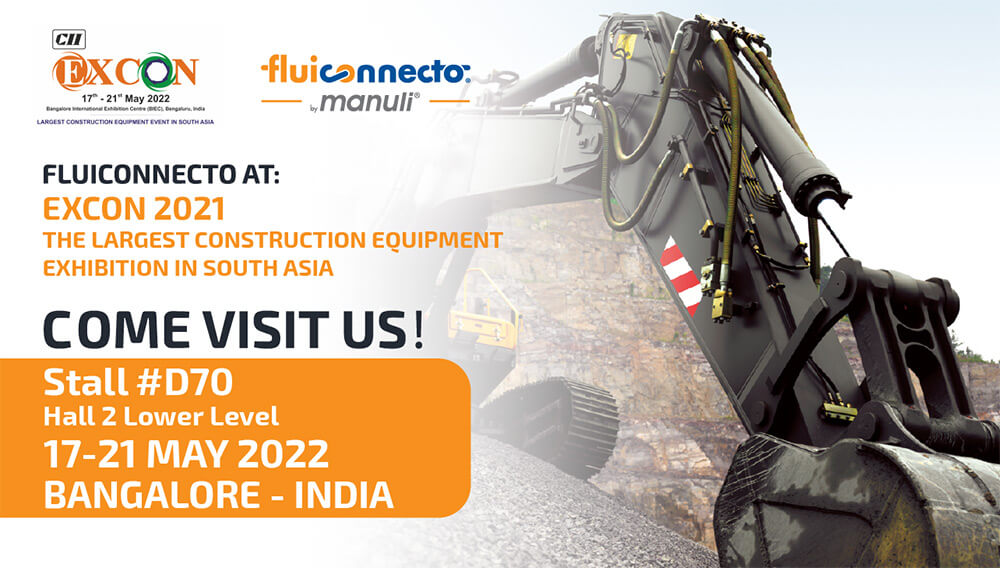 Visit Fluiconnecto India at EXCON Event in Bangalore, from May 17 to 21, 2022